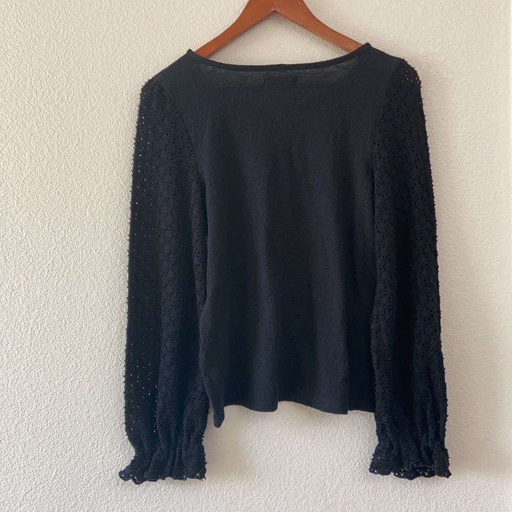 Madewell Texture &Thread Eyelet Mix Ruffle Top - Picture 8 of 11